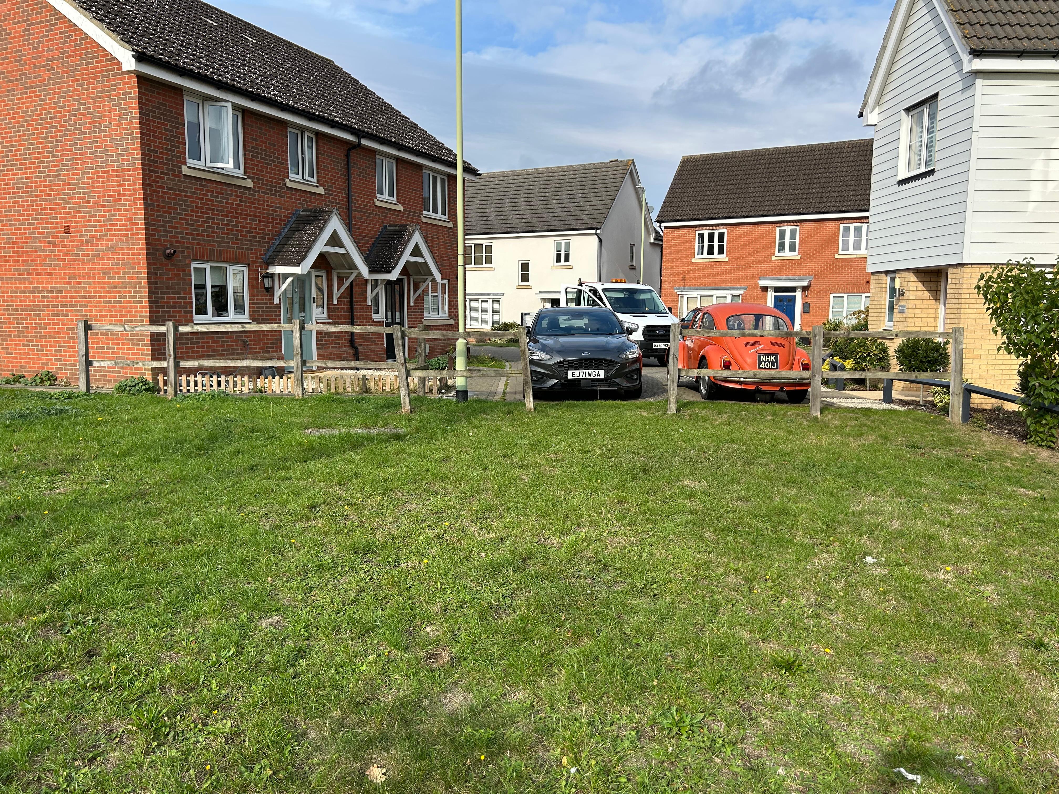 Old weathered fence before renovation