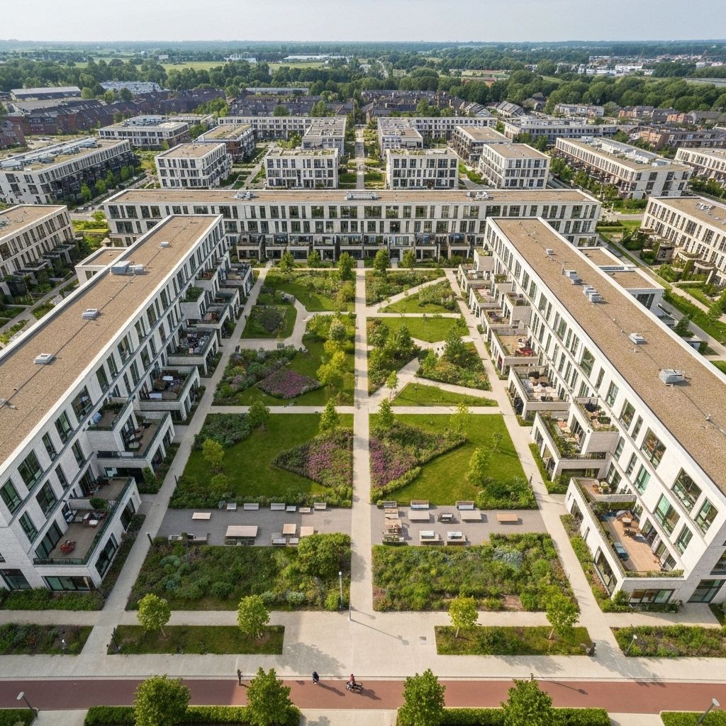 Housing estate aerial view